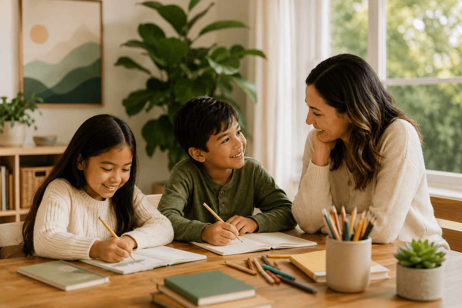 Family learning and growing together through meaningful conversation.